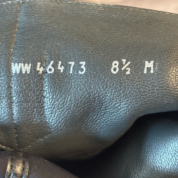 Classic Stuart Weitzman knee high black leather wedge boots.  Great condition. - Picture 4 of 5